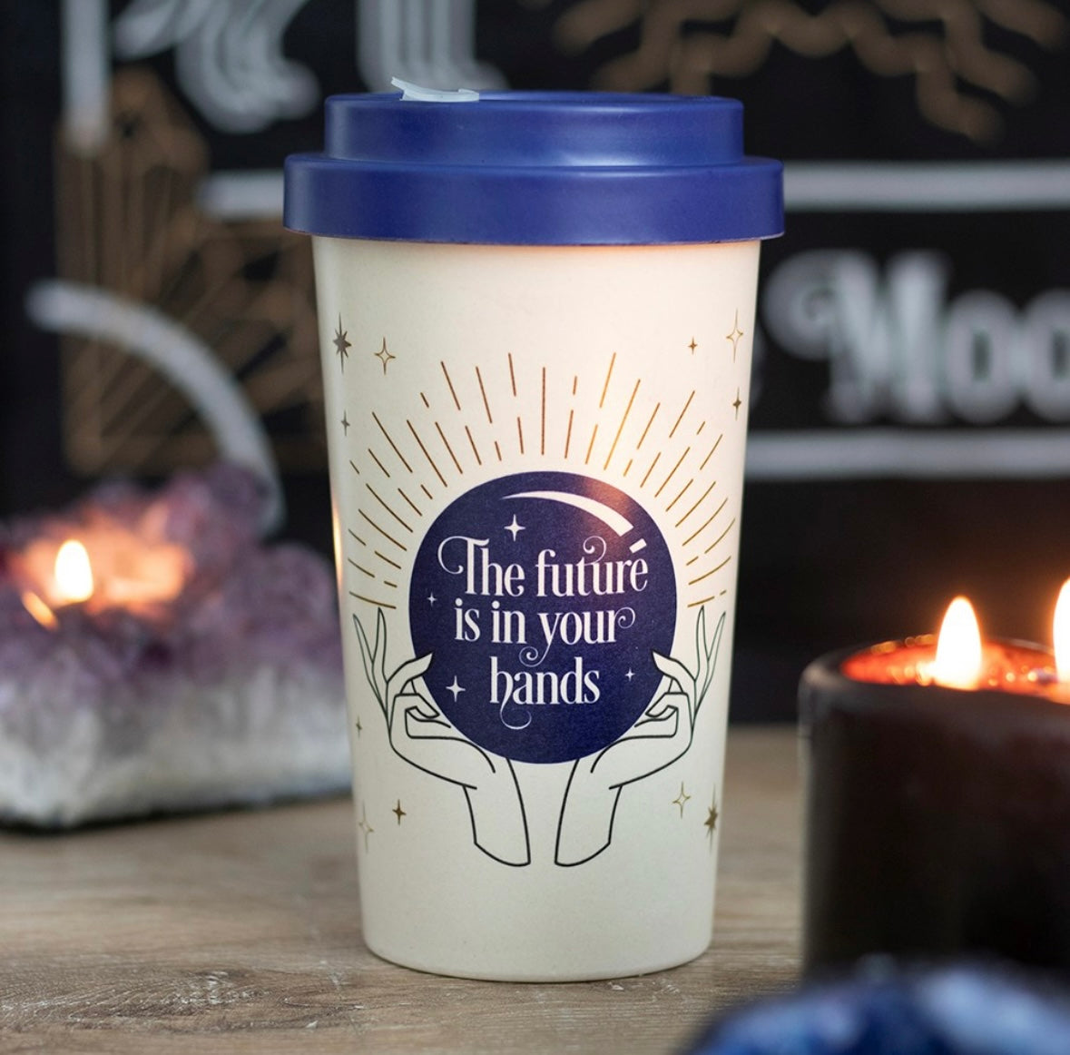 🔮 Fortune Teller Bamboo Travel Mug (400ml)