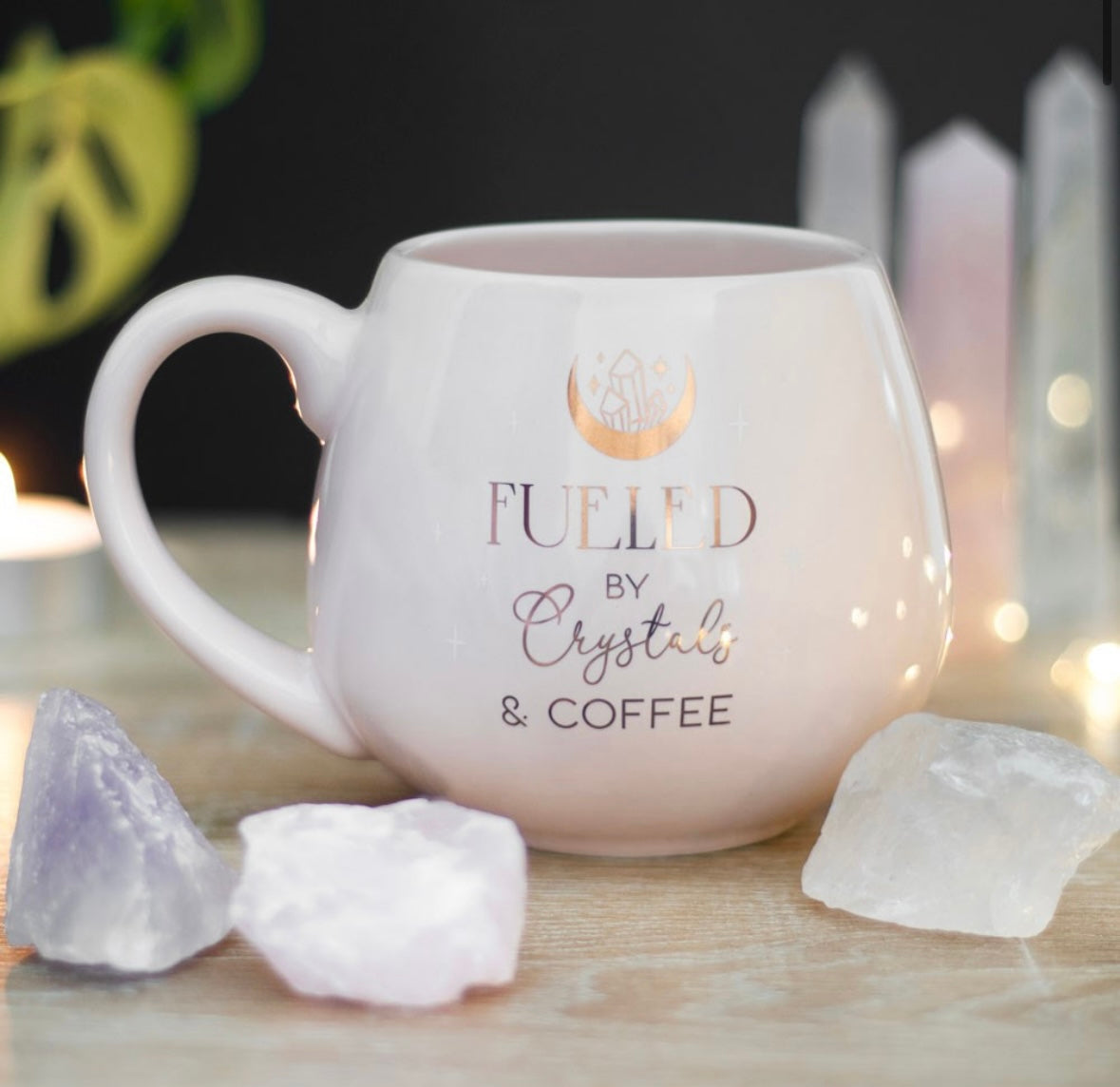 💎 Fuelled by Crystals and Coffee Mug (500ml)