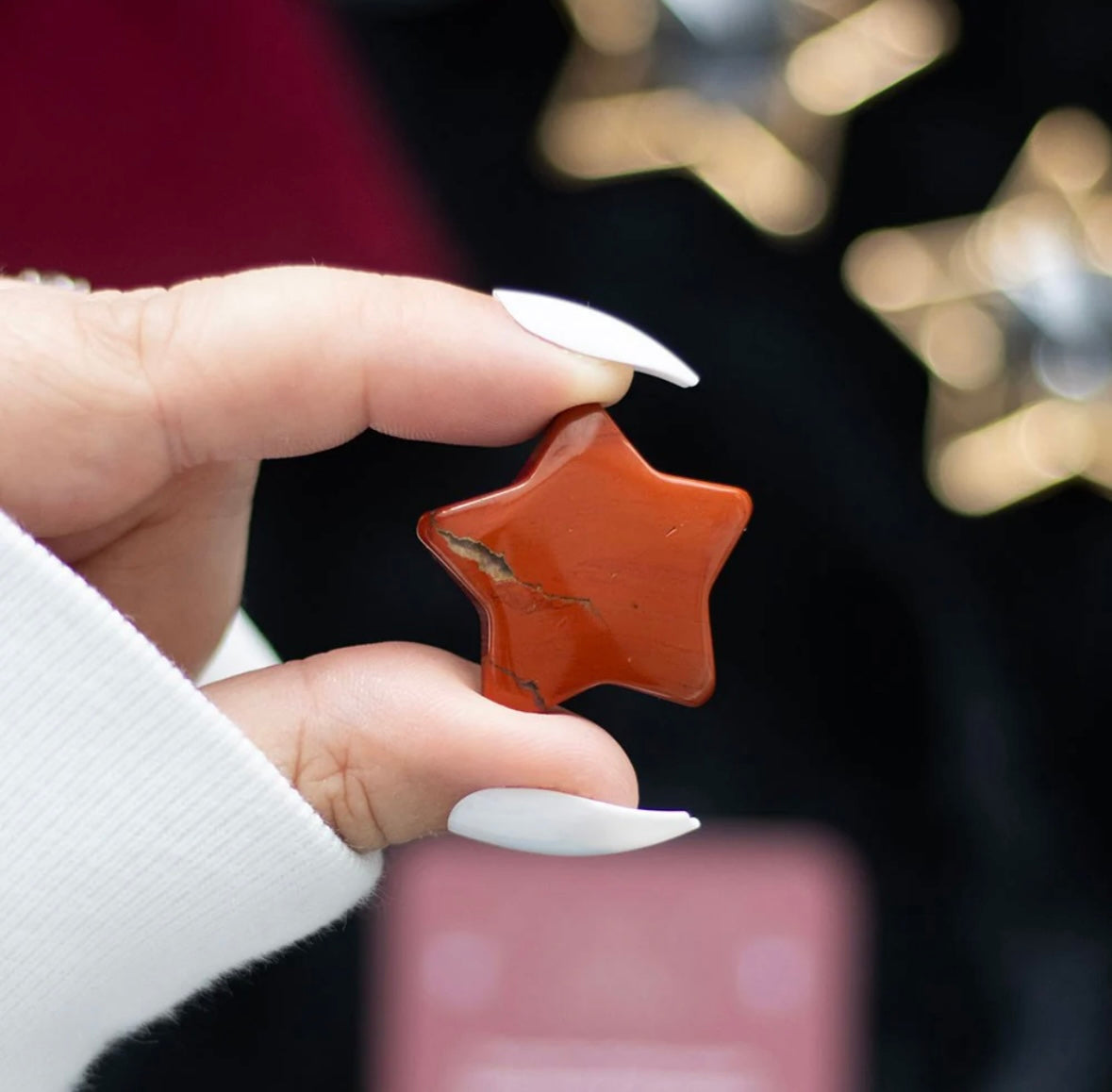 Red Jasper Keepsake Gift – Star Shaped Crystal with Gift Bag