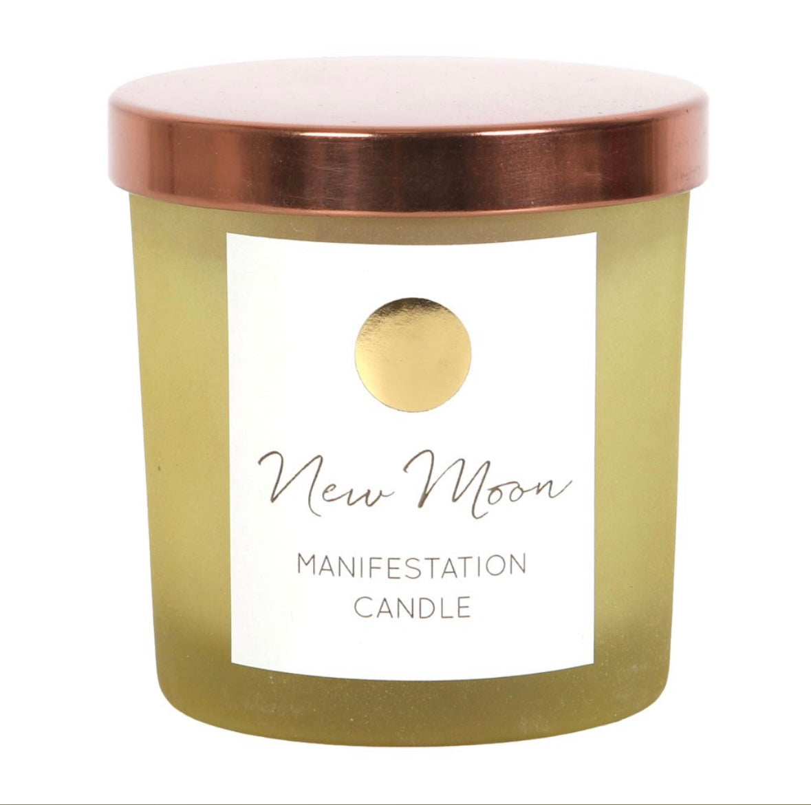 New Moon Manifestation Candle – Wild Orange & Clear Quartz