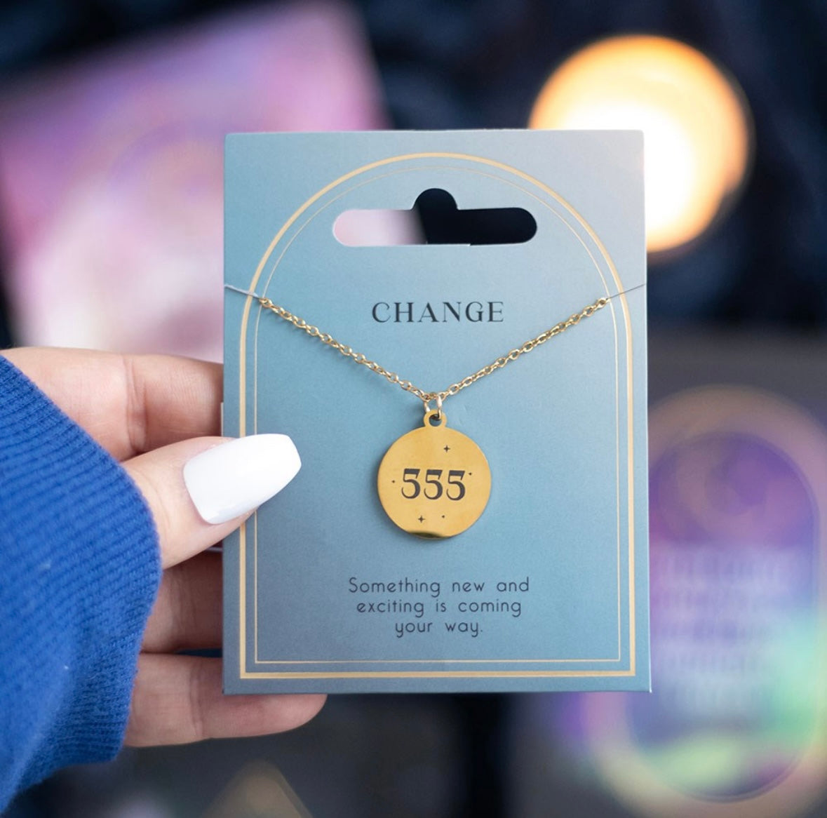 🔢 Angel Number 555 Necklace – Embrace Change