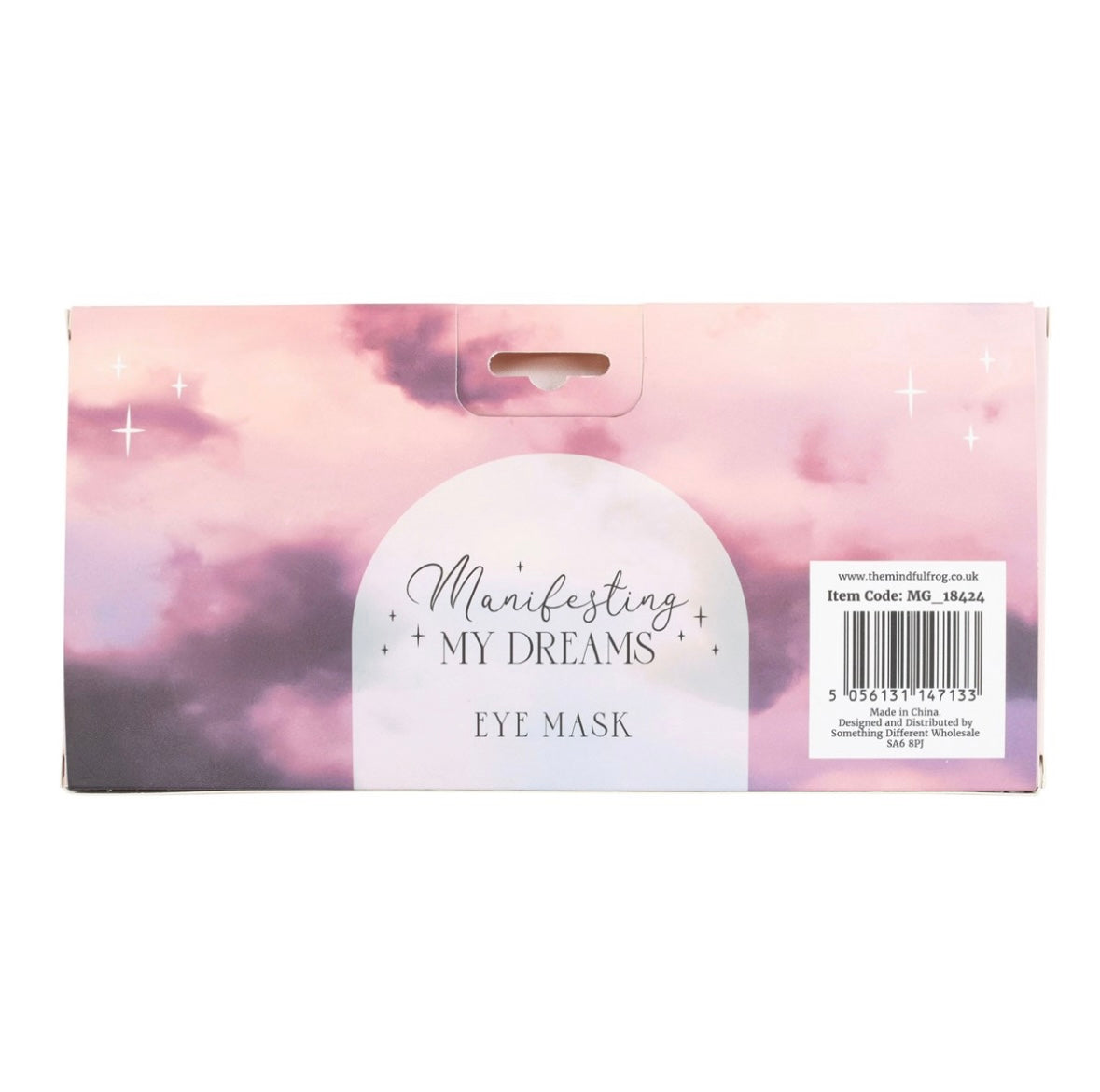 🌙 ‘Manifesting My Dreams’ Pink Satin Sleep Mask