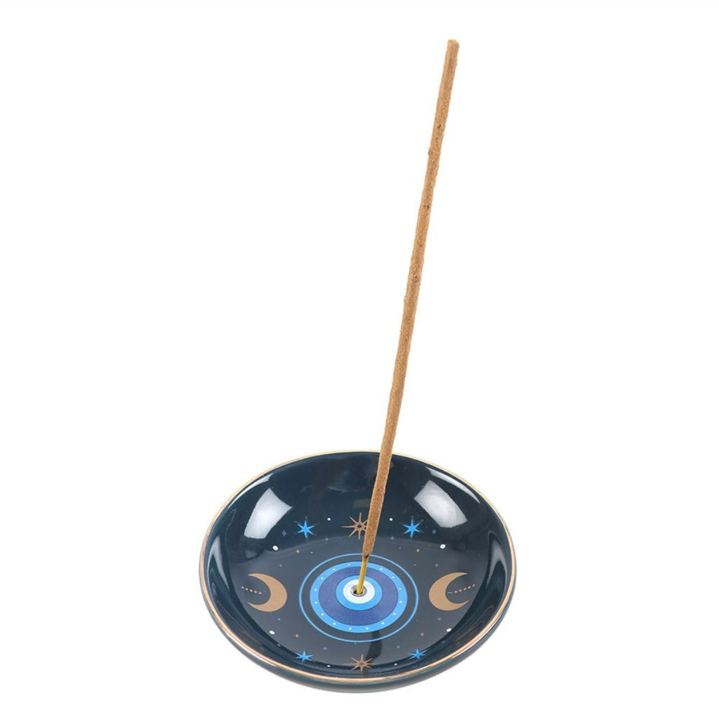 👁️ All Seeing Eye Dark Blue Incense Holder & Trinket Dish