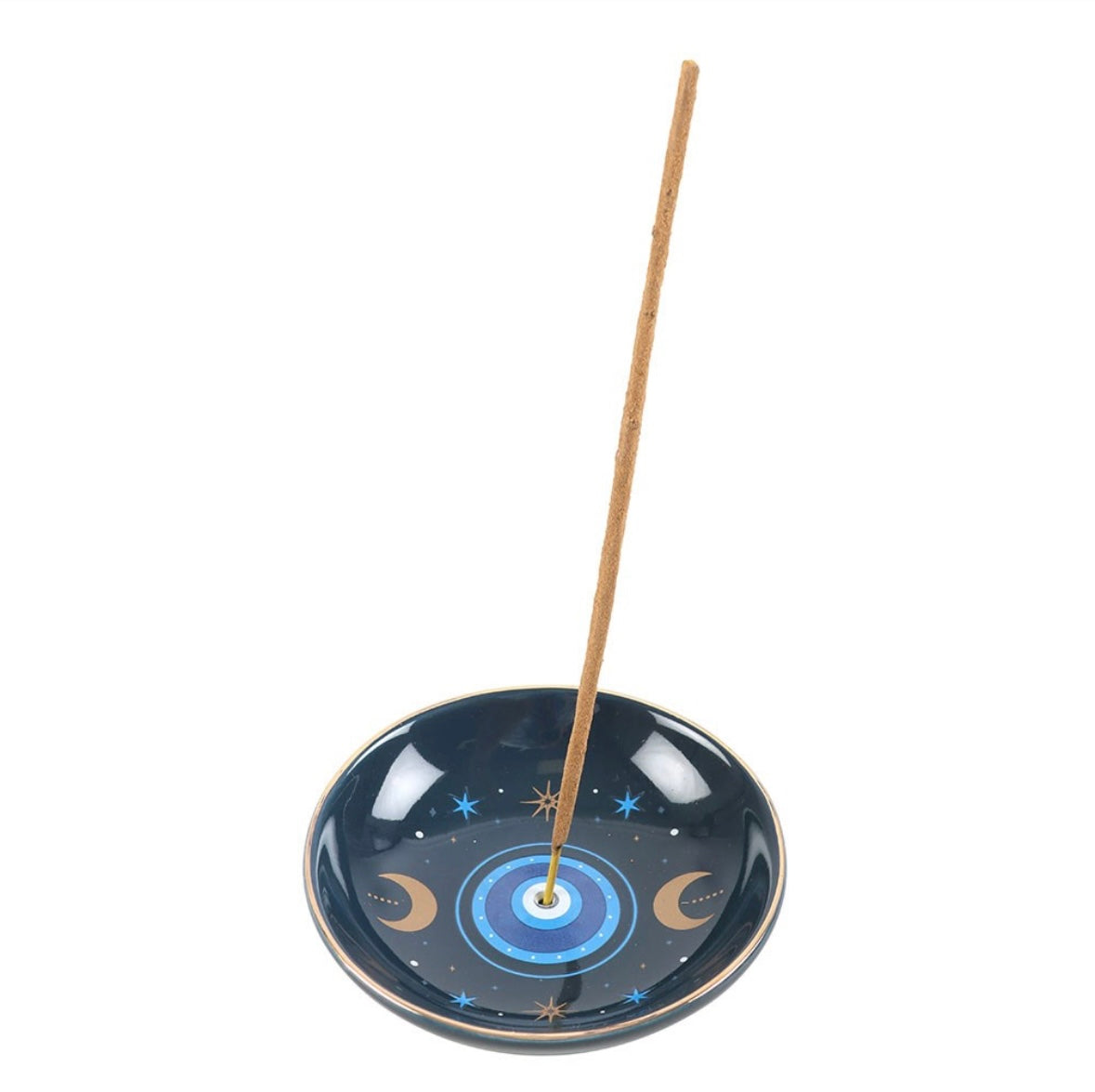 👁️ All Seeing Eye Dark Blue Incense Holder & Trinket Dish