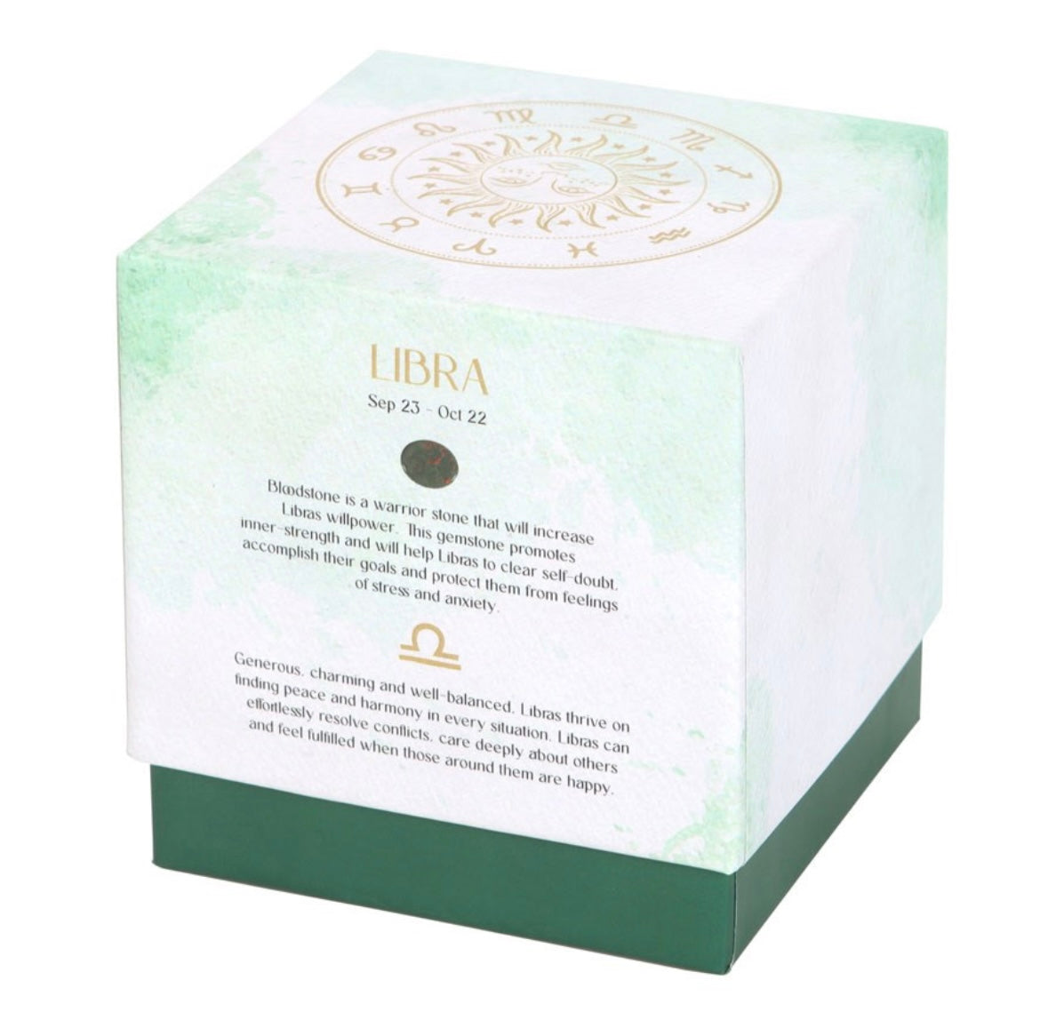 ♎ Libra Zodiac Candle – Sweet Jasmine with Bloodstone Crystals