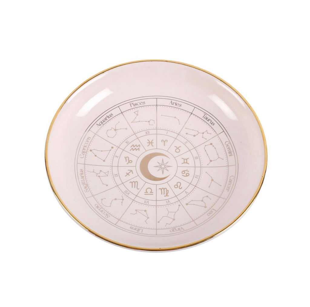 🌸 Light Pink Astrology Wheel Trinket Dish