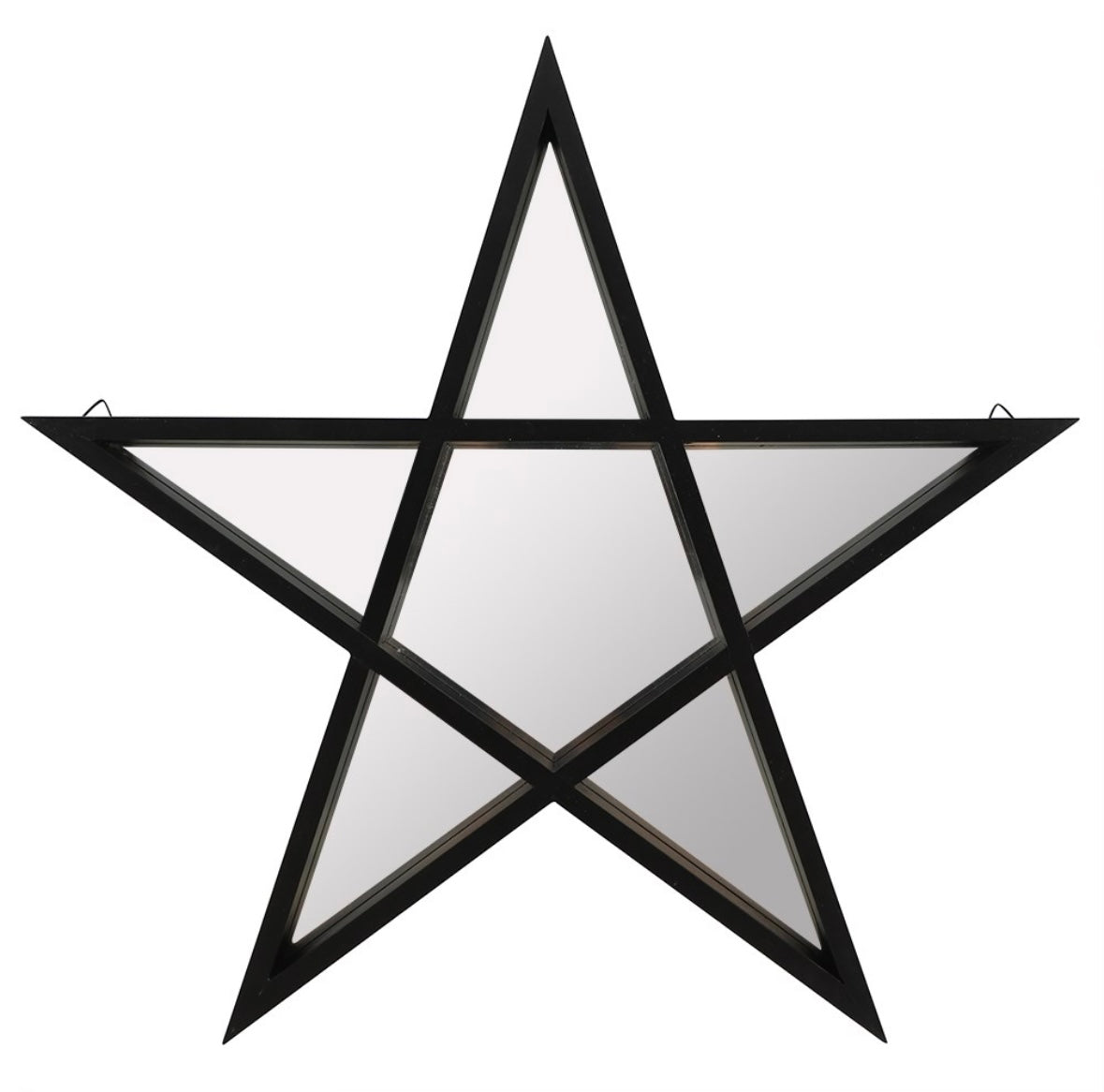 🪞 Pentagram Wall Art Mirror – Black Statement Design