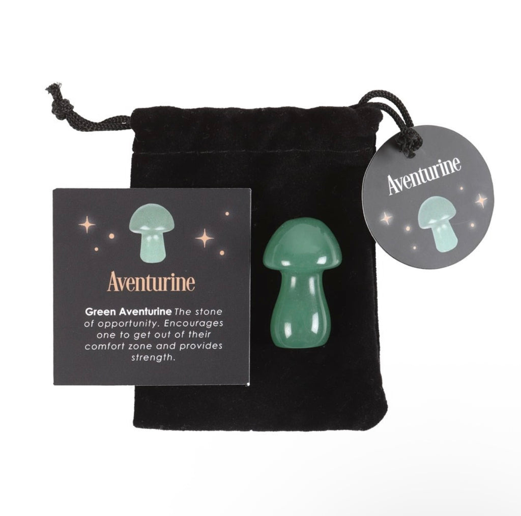 Aventurine Crystal Mushroom – Strength & Bravery