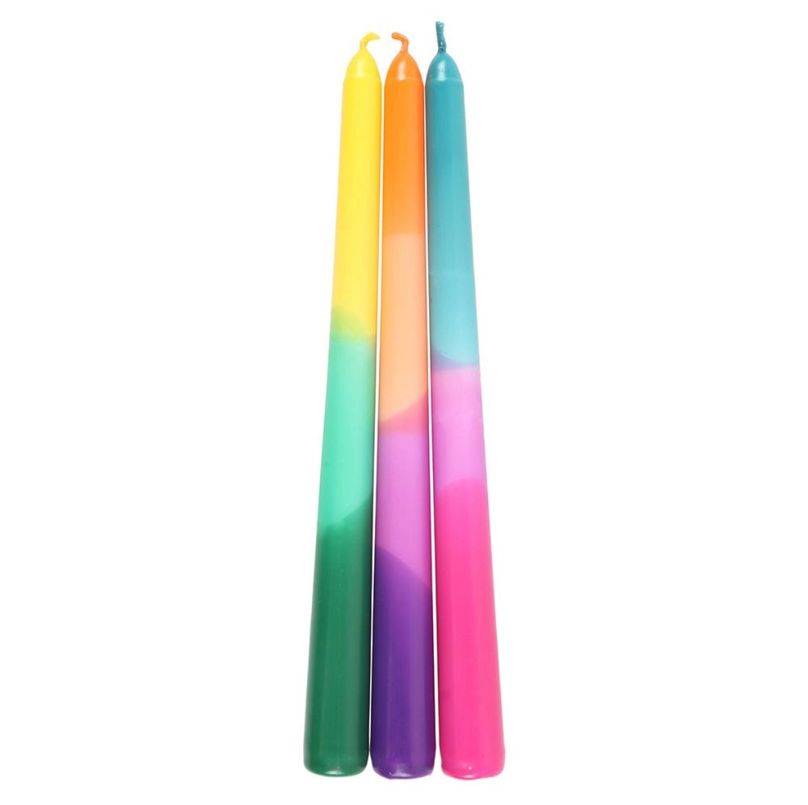 Set of 3 Dipped Taper Candles