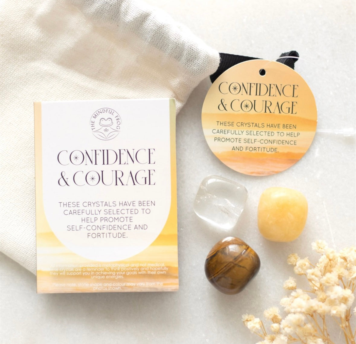 🪶 Confidence & Courage Crystal Set – 3 Healing Stones