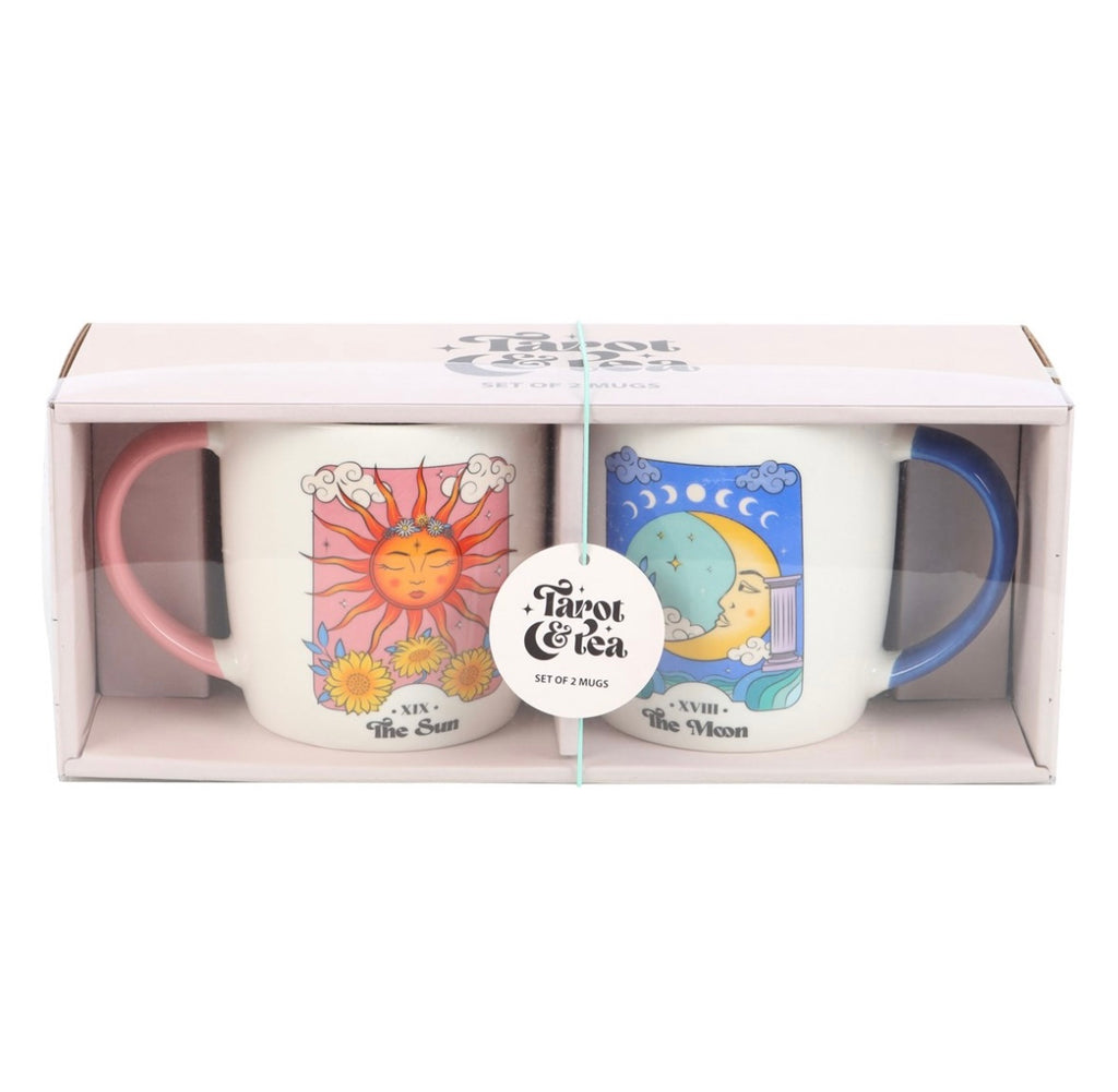 Celestial Sun & Moon Mug Set – Tarot Inspired