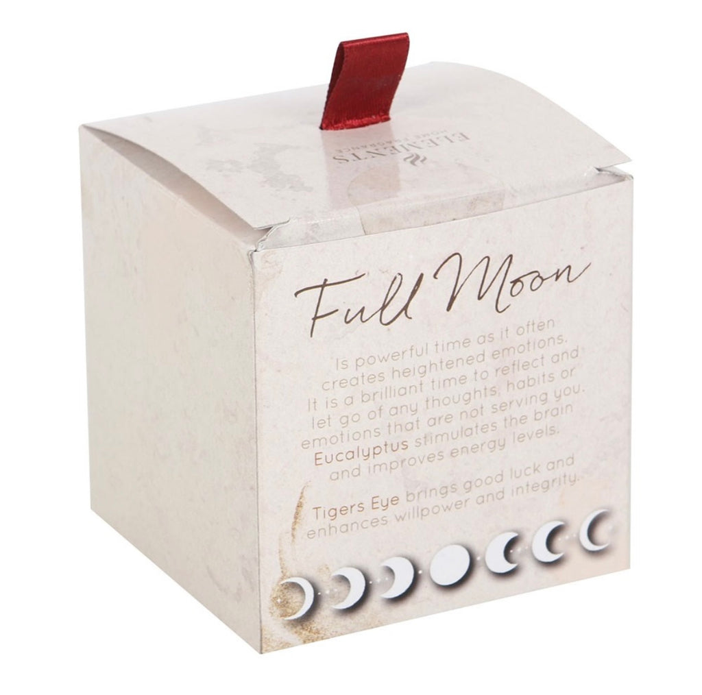 Full Moon Manifestation Candle – Eucalyptus & Tiger’s Eye