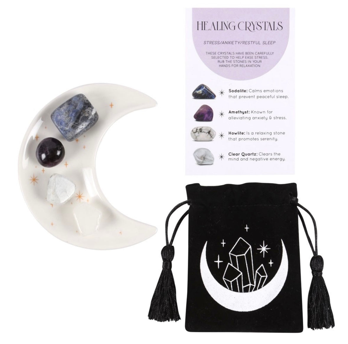 🌙 Calm & Rest Crystal Healing Gift Set