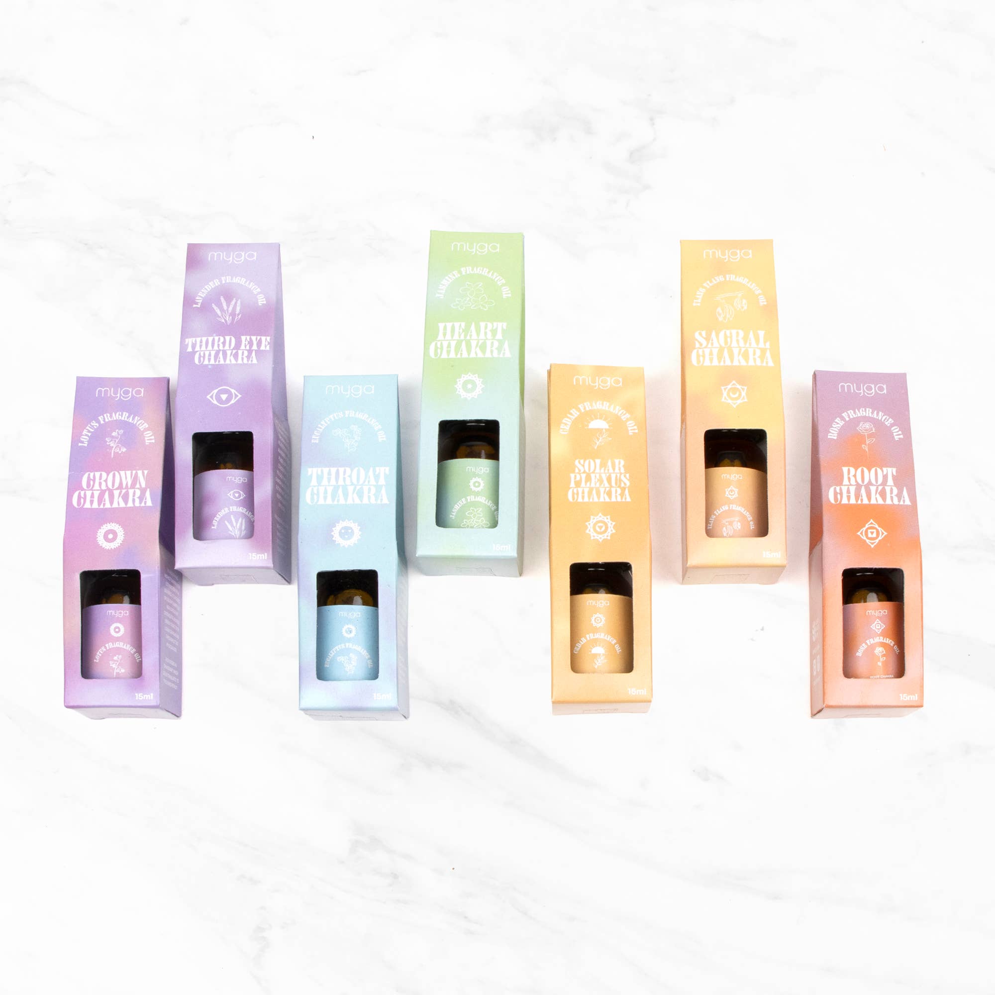 Chakra Oil Set – 7 Fragrance Oils for Mind, Body, and Spirit