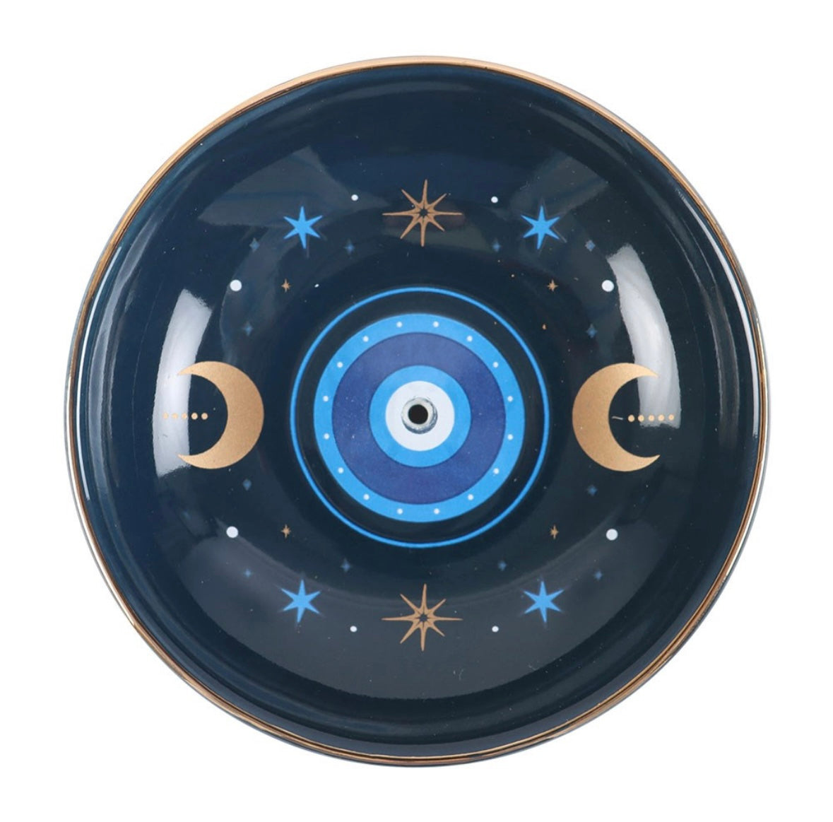 👁️ All Seeing Eye Dark Blue Incense Holder & Trinket Dish