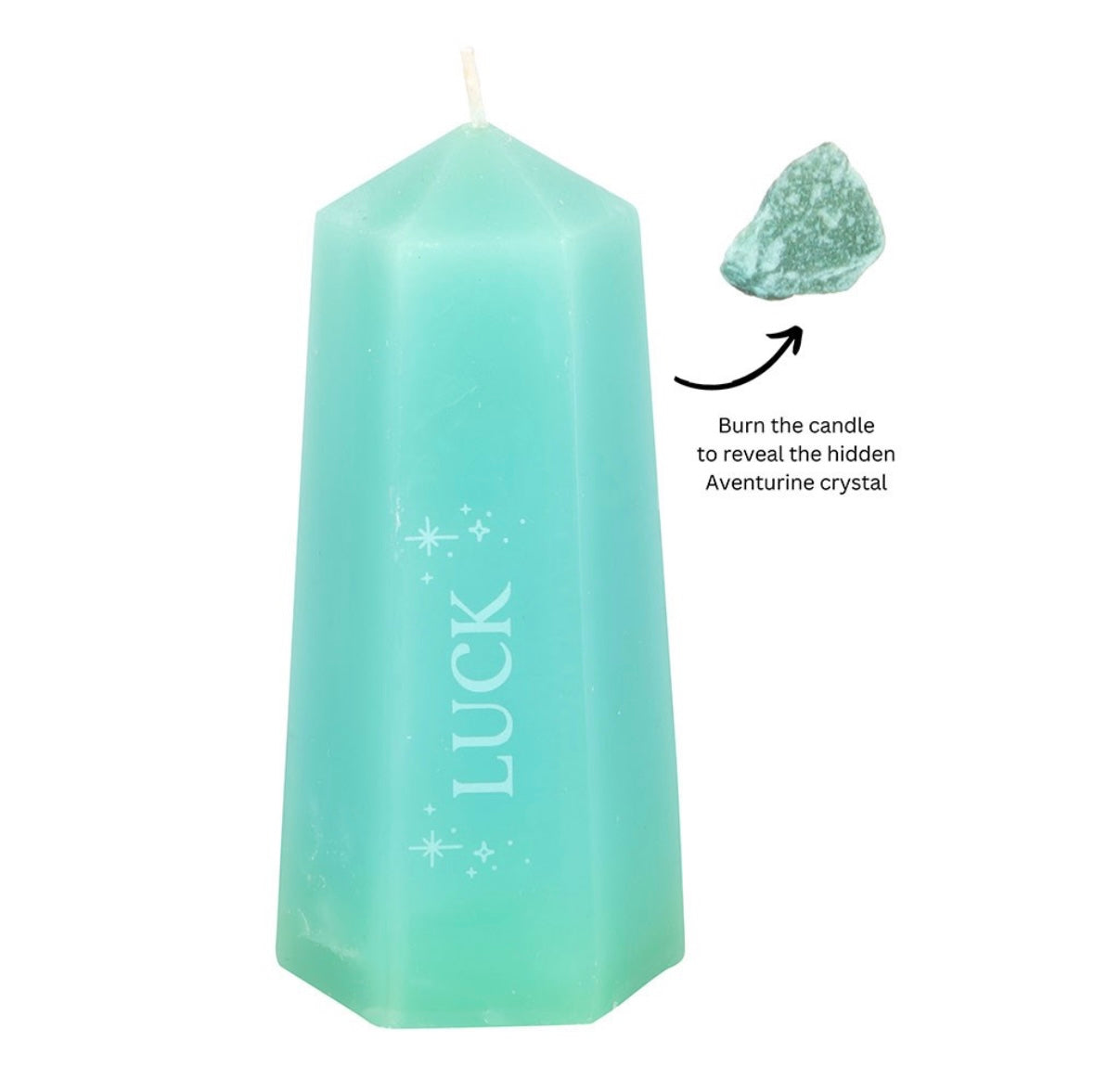 Luck Crystal Candle – Aventurine & Abundance