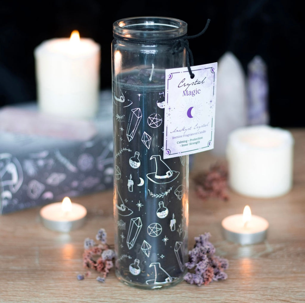 Amethyst Crystal magic Candle - Jasmine