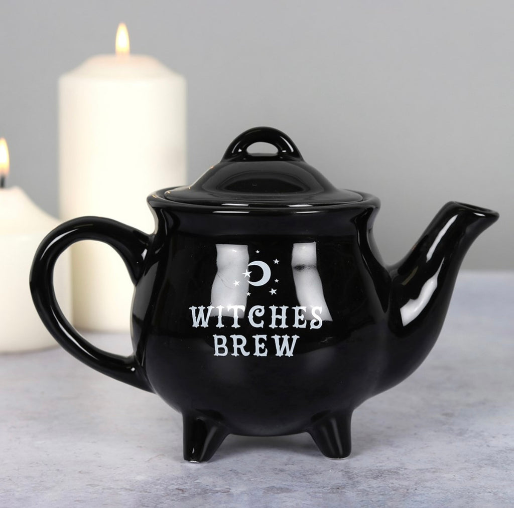 🫖 Witches Brew Cauldron Teapot – Ceramic (550ml)