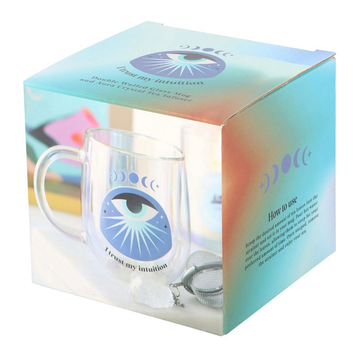 All-Seeing Eye Glass Mug & Crystal Infuser
