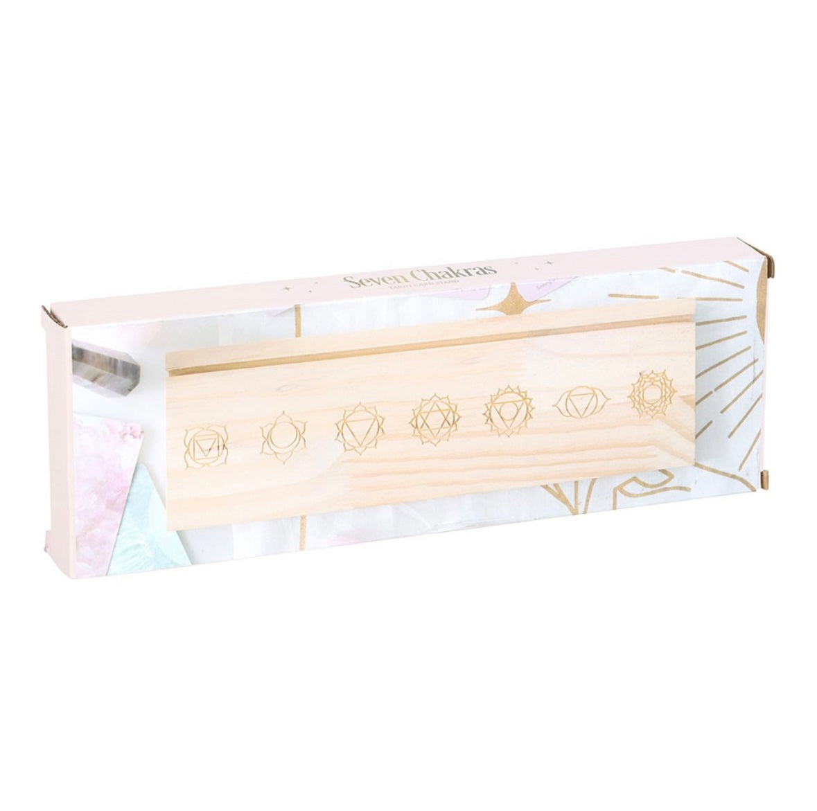 🌈 Seven Chakras Wooden Tarot Card Stand