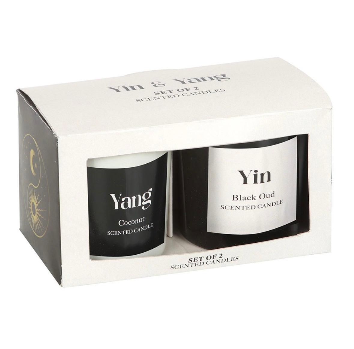 ☯️ Yin & Yang Candle Set – Black Oud & Coconut (2-Pack)