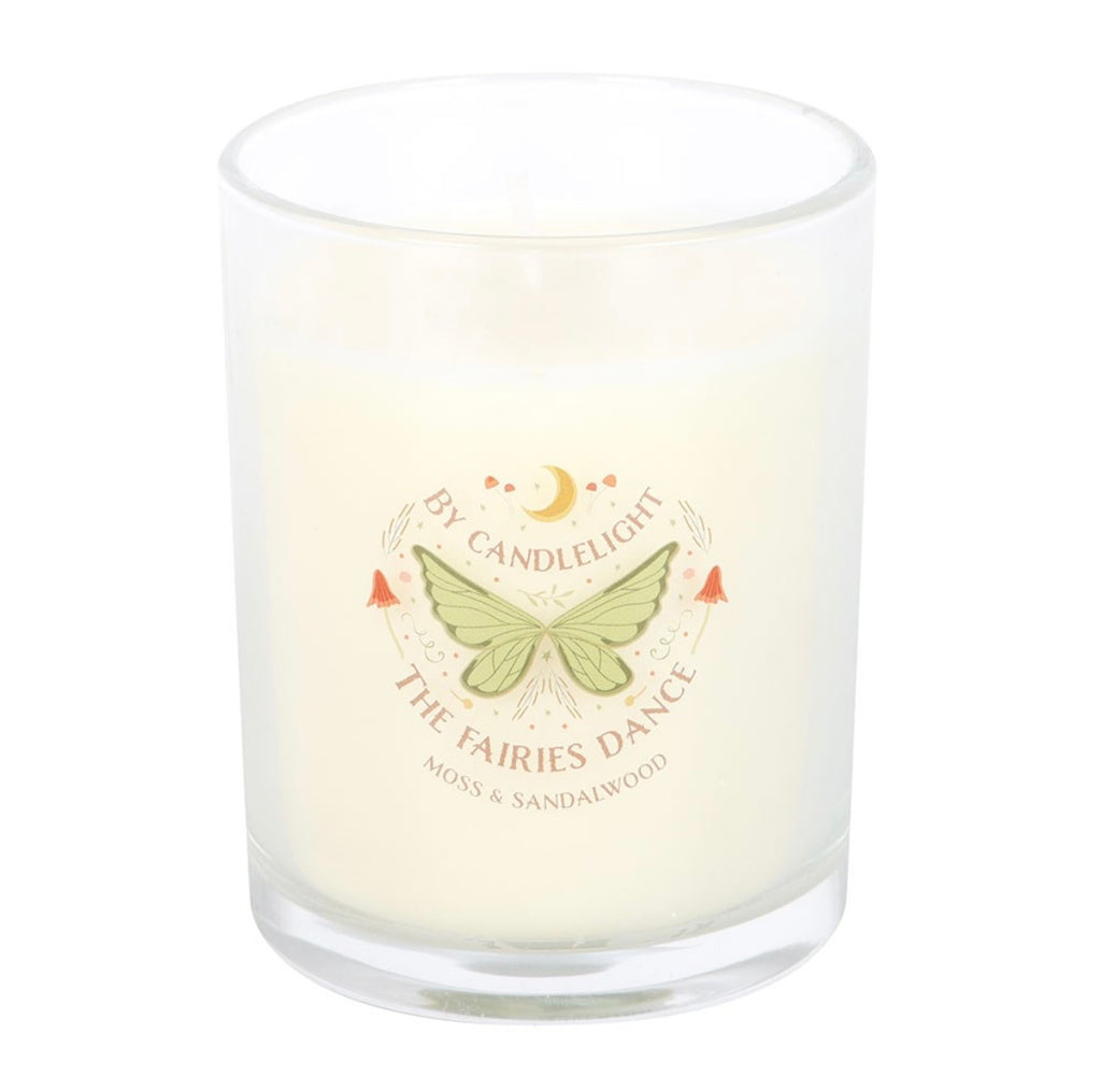Fairy Wing Glass Candle – Moss & Sandalwood