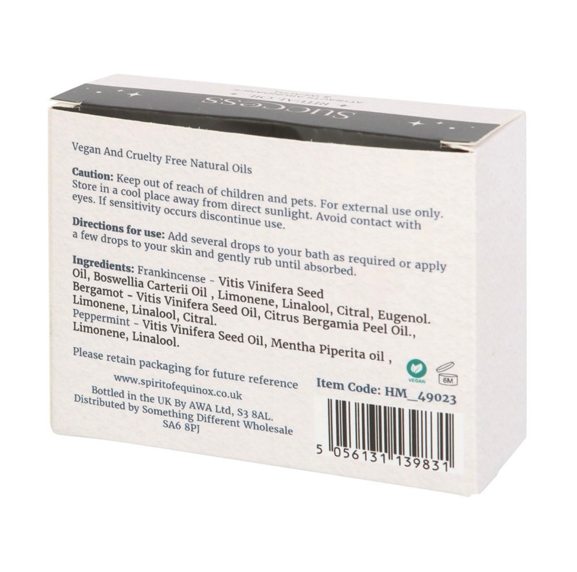 Success Ritual Essential Oil Set – Frankincense, Bergamot & Peppermint (3 x 10ml)