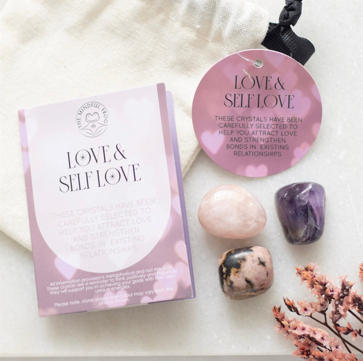 💕 Love & Self-Healing Crystal Set – 3 Healing Stones