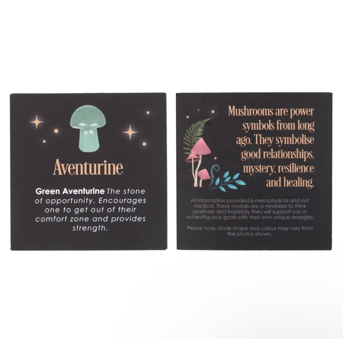 Aventurine Crystal Mushroom – Strength & Bravery