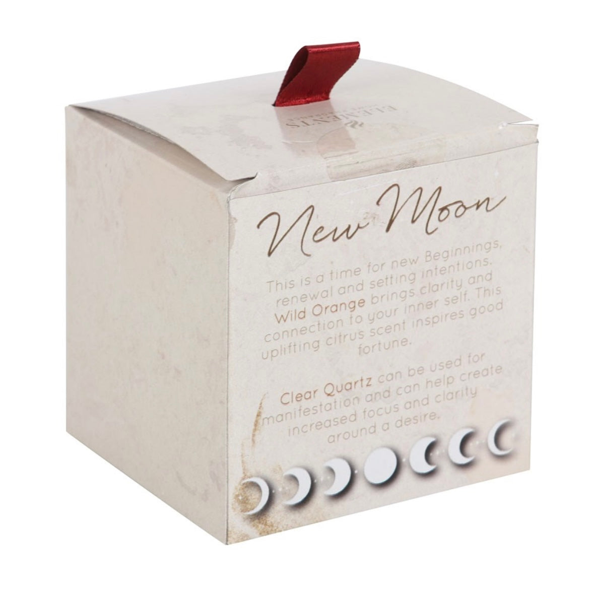 New Moon Manifestation Candle – Wild Orange & Clear Quartz