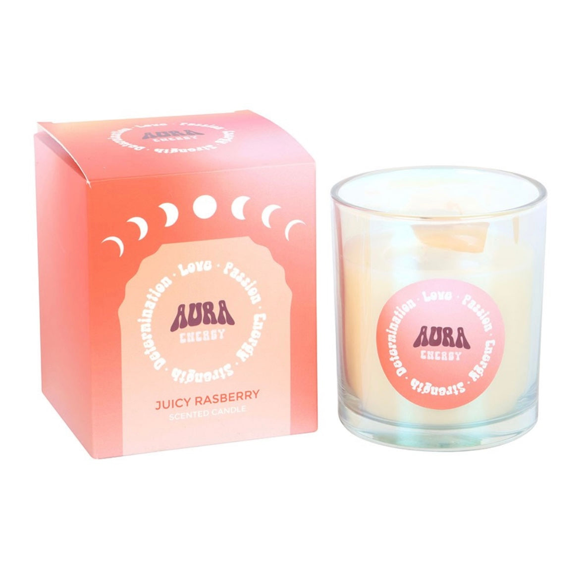 Juicy Raspberry Candle – Iridescent Glass Jar