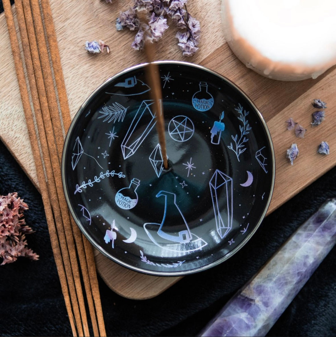 Crystal Magic Incense Dish
