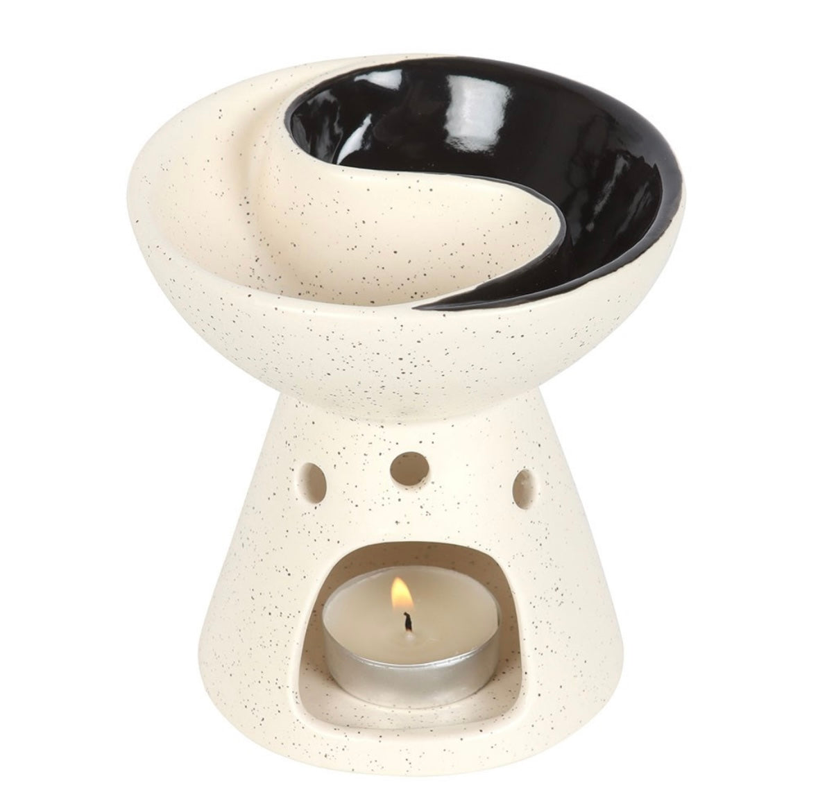 ☯️ Yin & Yang Oil Burner & Wax Warmer – Mix & Match Fragrance Dish