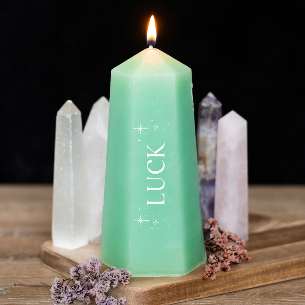 Luck Crystal Candle – Aventurine & Abundance