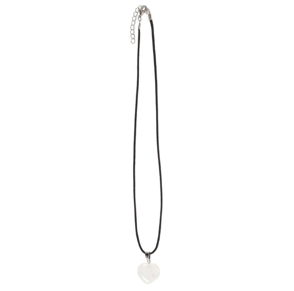 💖 Healing Heart Pendant Necklace – Crystal Gemstone Variants