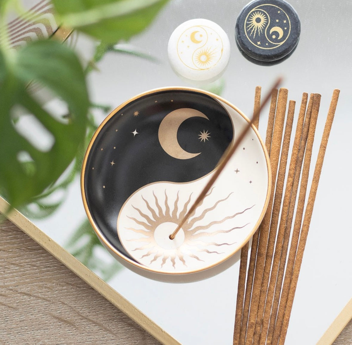☯️ Yin & Yang Celestial Incense Holder Dish