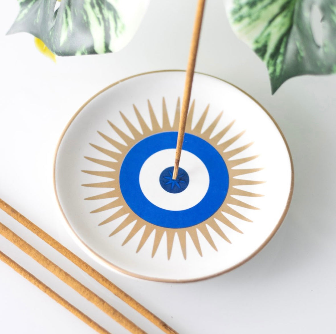 👁️ All Seeing Eye Ceramic Incense Holder – Spiritual Protection Symbol