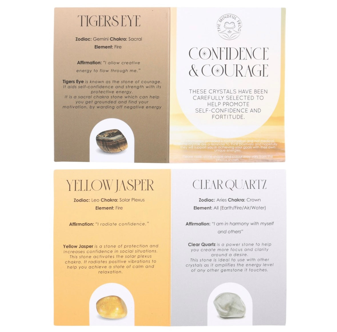 🪶 Confidence & Courage Crystal Set – 3 Healing Stones