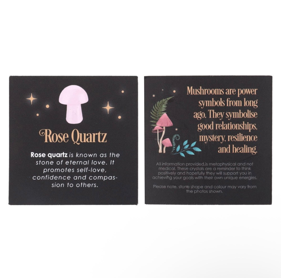 Rose Quartz Crystal Mushroom – Self-Love & Compassion