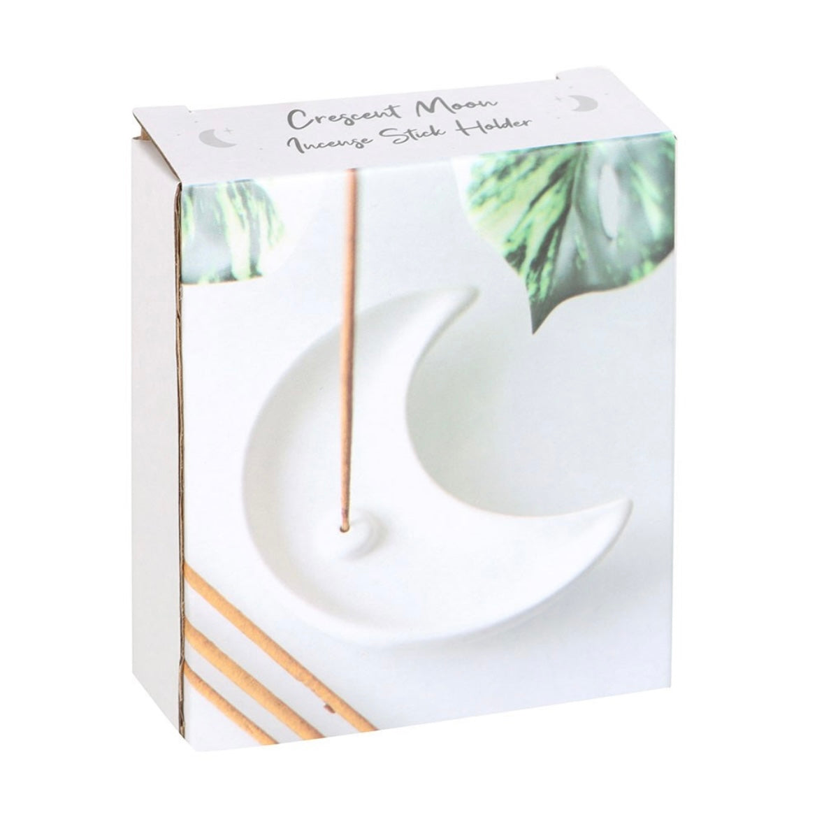 Crescent Moon Ceramic Incense Holder