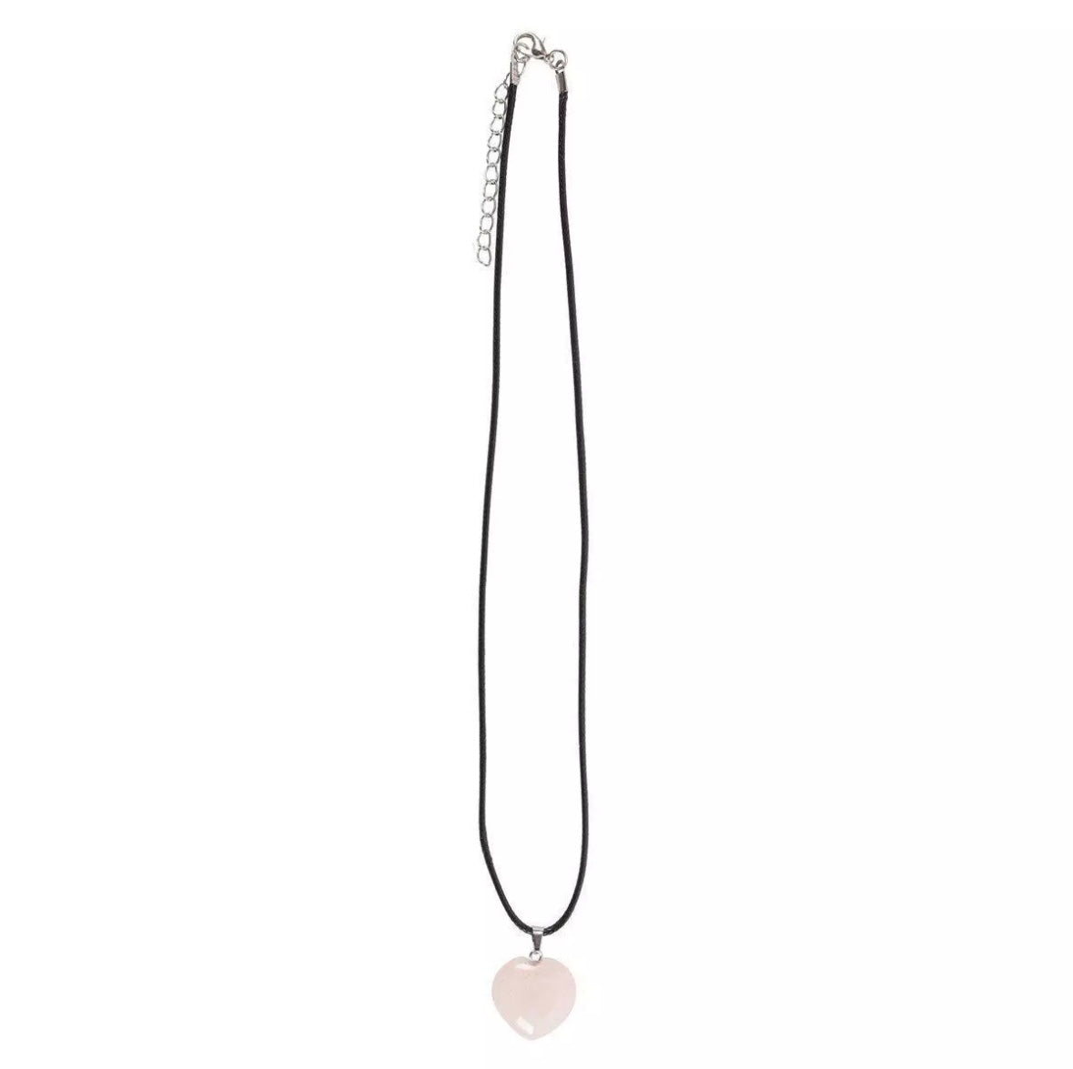 💖 Healing Heart Pendant Necklace – Crystal Gemstone Variants