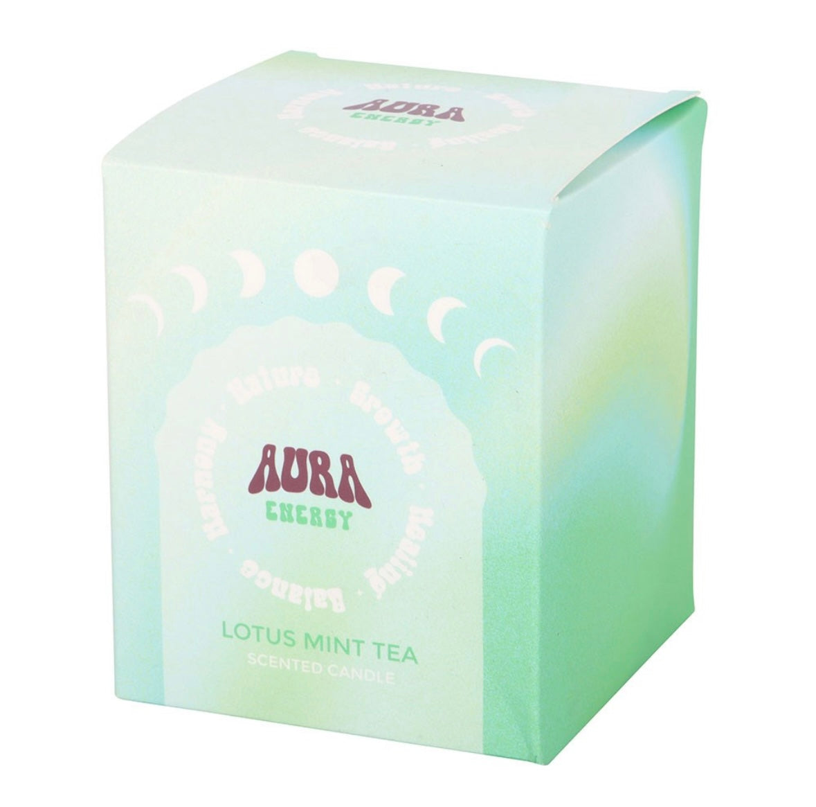 Lotus Mint Tea Candle – Iridescent Glass Jar