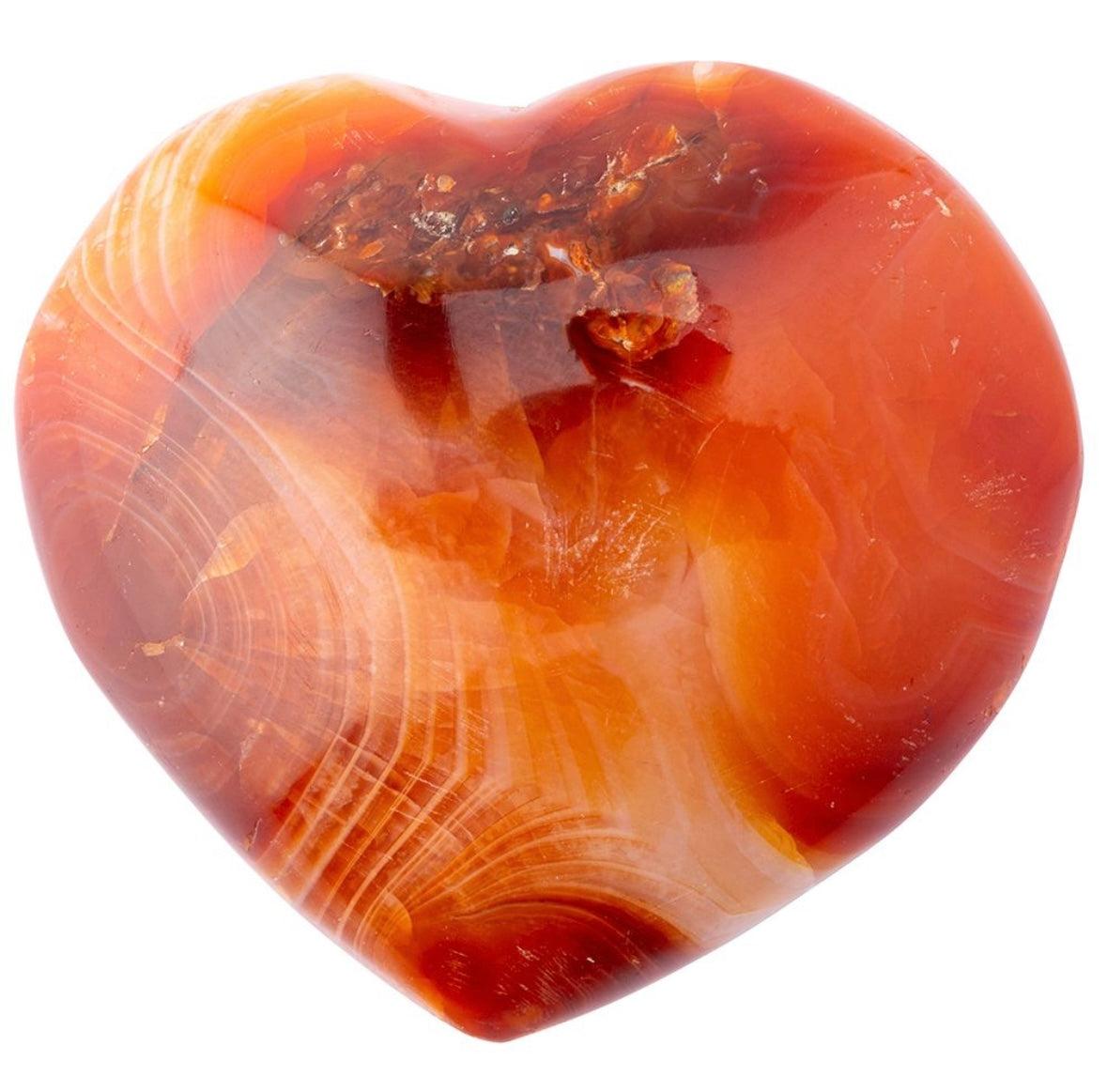 Carnelian Heart – 30–40mm (Madagascar)