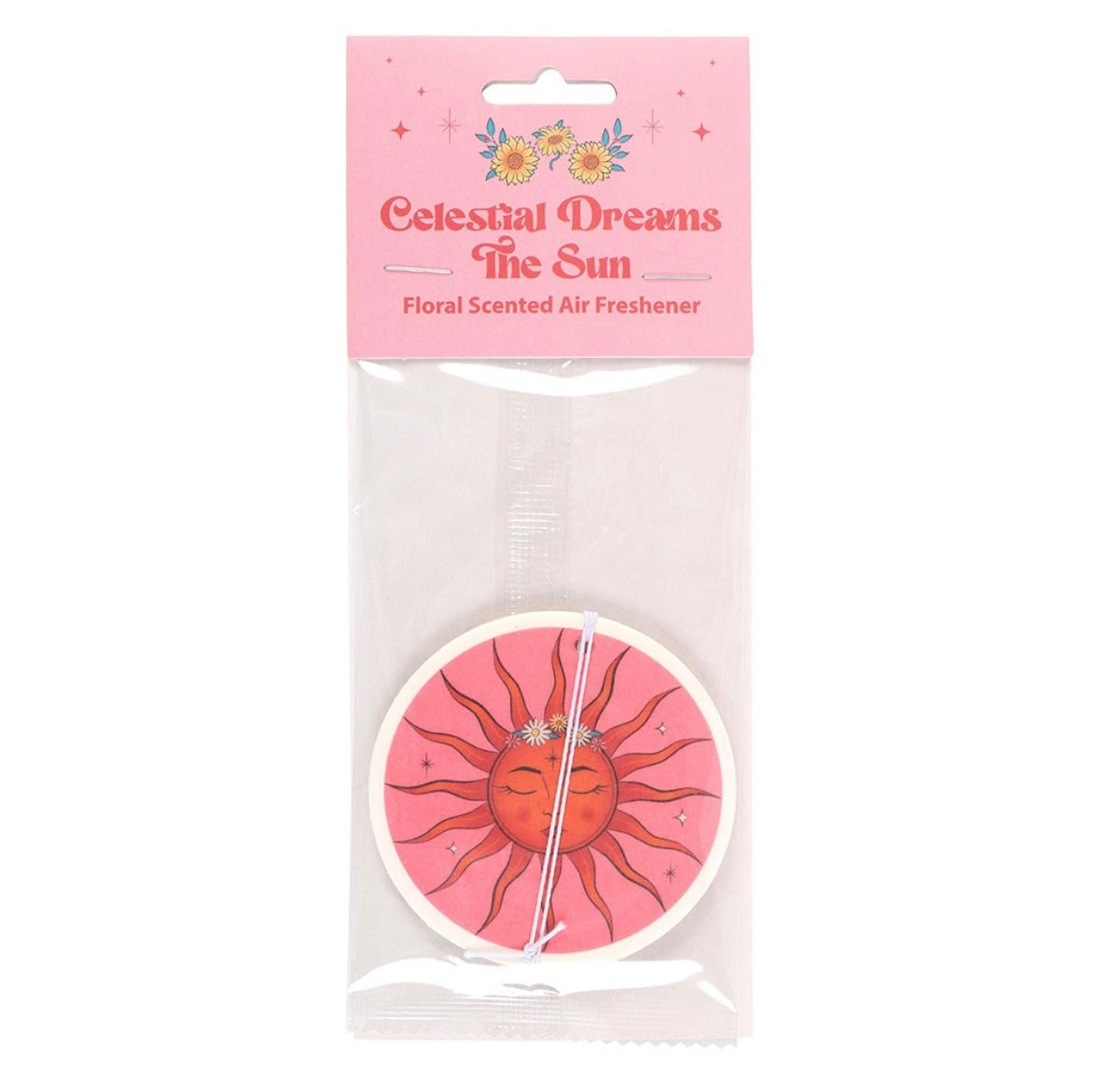 Celestial Sun Car Air Freshener – Floral Fragrance