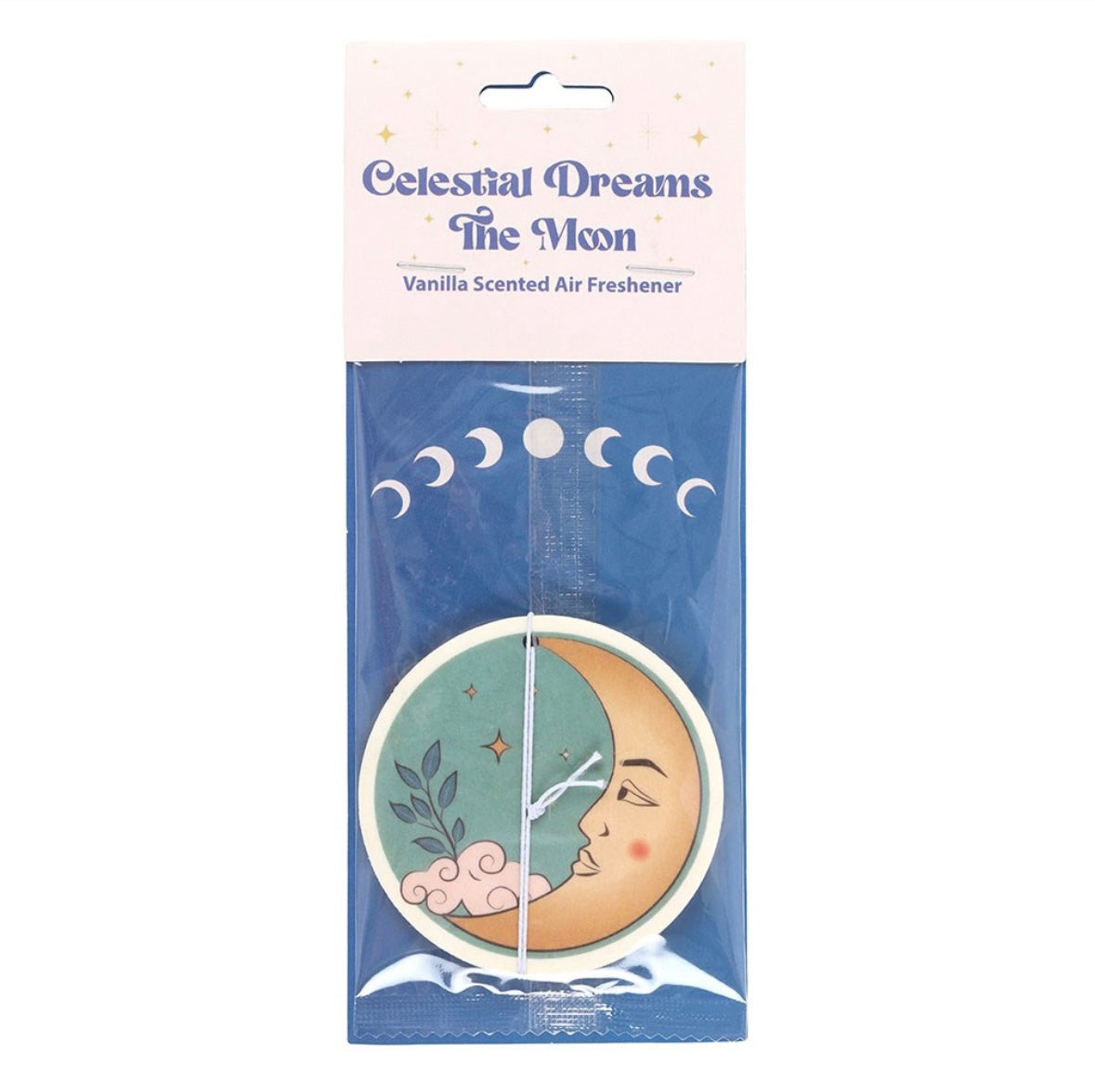 Celestial Moon Car Air Freshener – Vanilla Fragrance