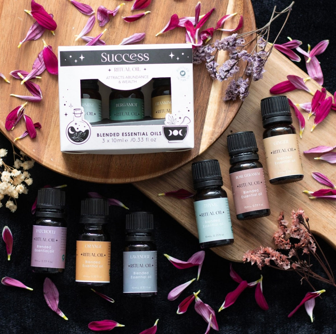 Success Ritual Essential Oil Set – Frankincense, Bergamot & Peppermint (3 x 10ml)