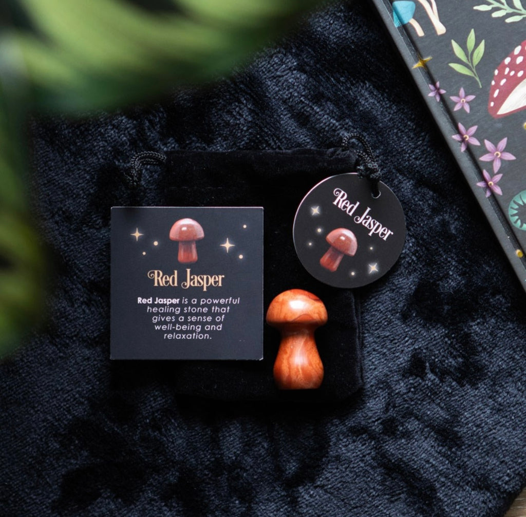 Red Jasper Crystal Mushroom – Wellbeing & Relaxation