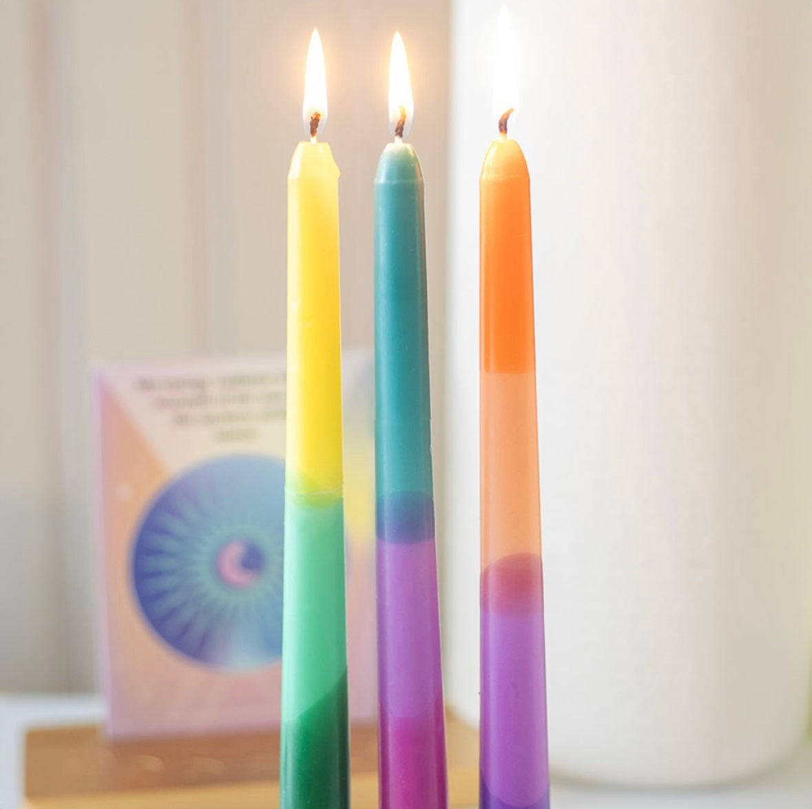 Set of 3 Dipped Taper Candles