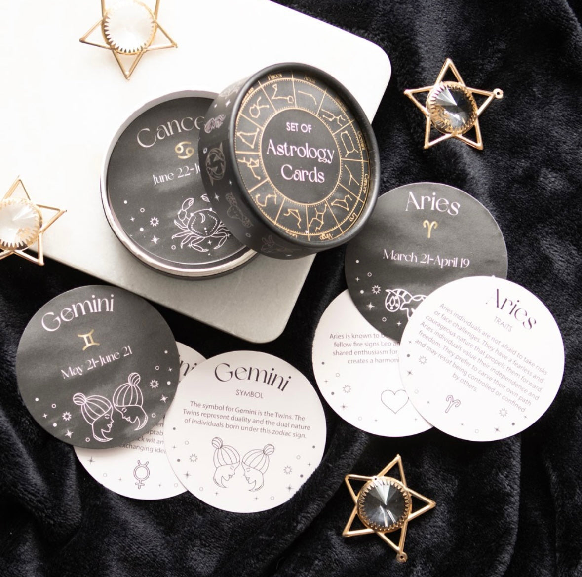 Astrology Guidance Card Set – 37 Circular Cards