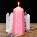 Love Crystal Candle – Rose Quartz & Self-Love